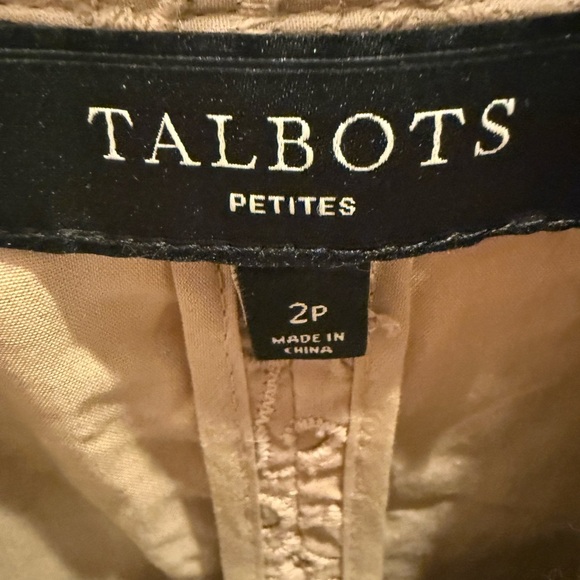 Talbots Tan Floral Eyelet Jacket Blazer 3/4 Unlined Romantic Boho Women’s Size 2 - Picture 3 of 3
